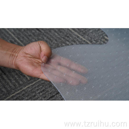 Vinyl Transparent Chair Mat Standard Pile With Lip